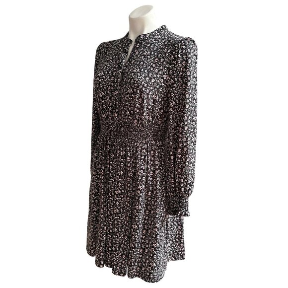 Boden Smocked Jersey Shirt Dress, Floral Pattern Women's Size 10R - Picture 8 of 11